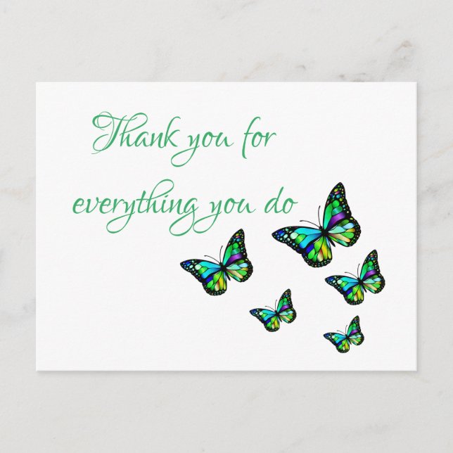 Merci pour tout ce que vous faites carte postale p (Devant)