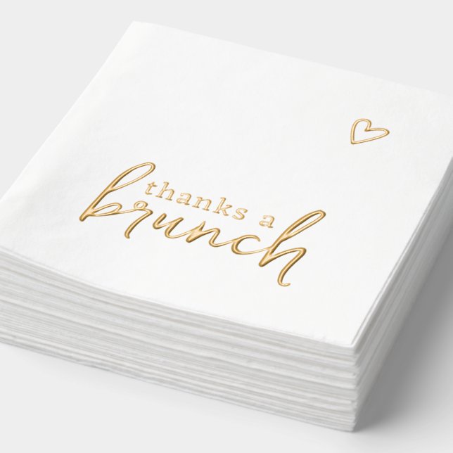Merci pour un brunch Love Heart Minimaliste (Détail)