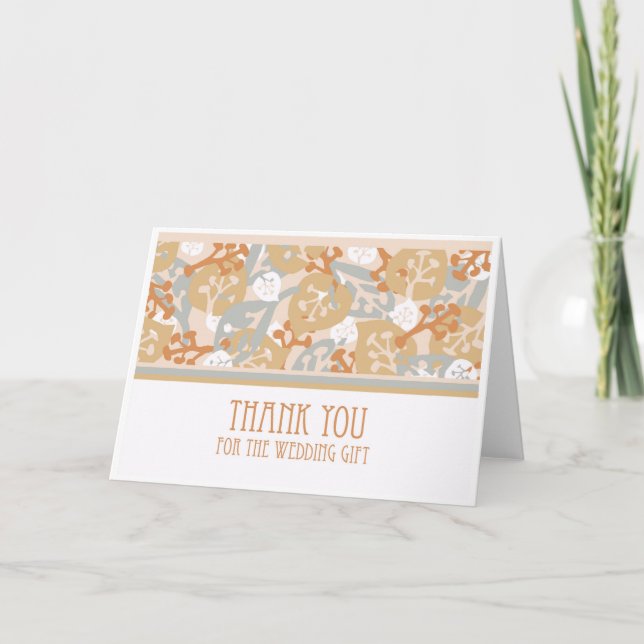 Merci pour un cadeau Mariage, une carte de voeux p (Devant)