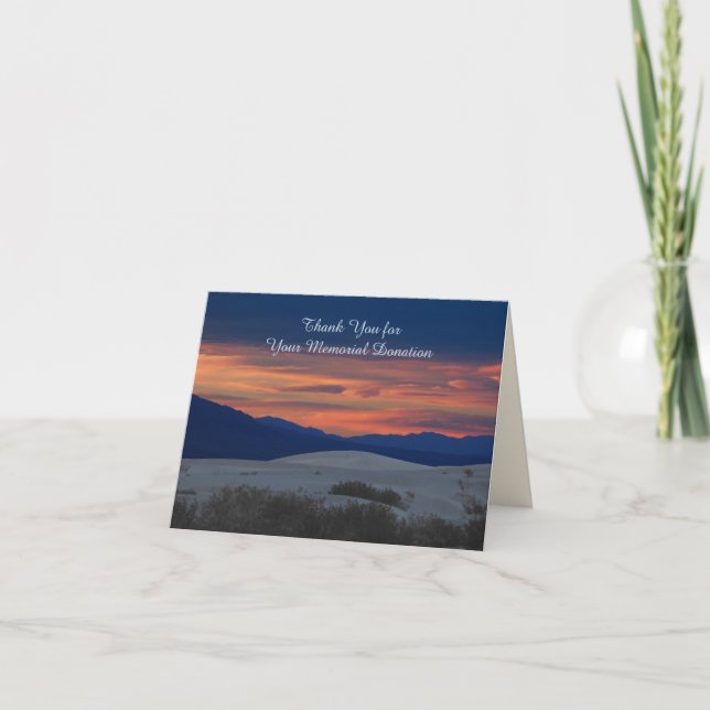 Merci pour un don commémoratif, coucher du soleil  (Devant)