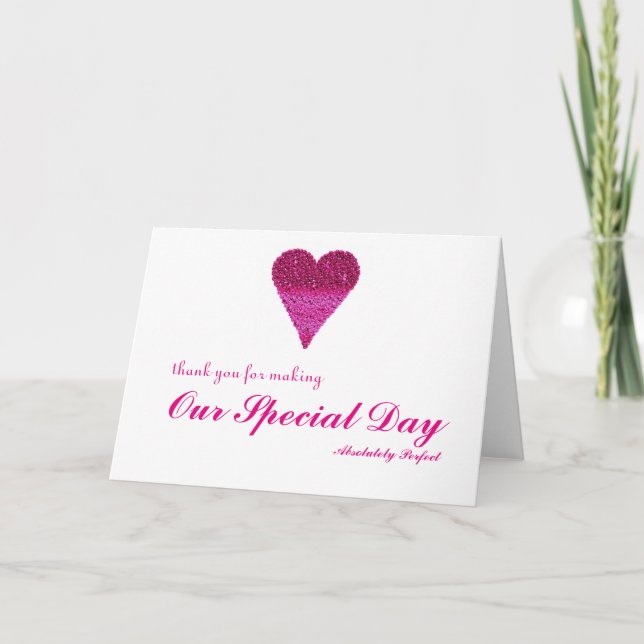 Merci pour une journée spéciale avec Bubbles Heart (Devant)