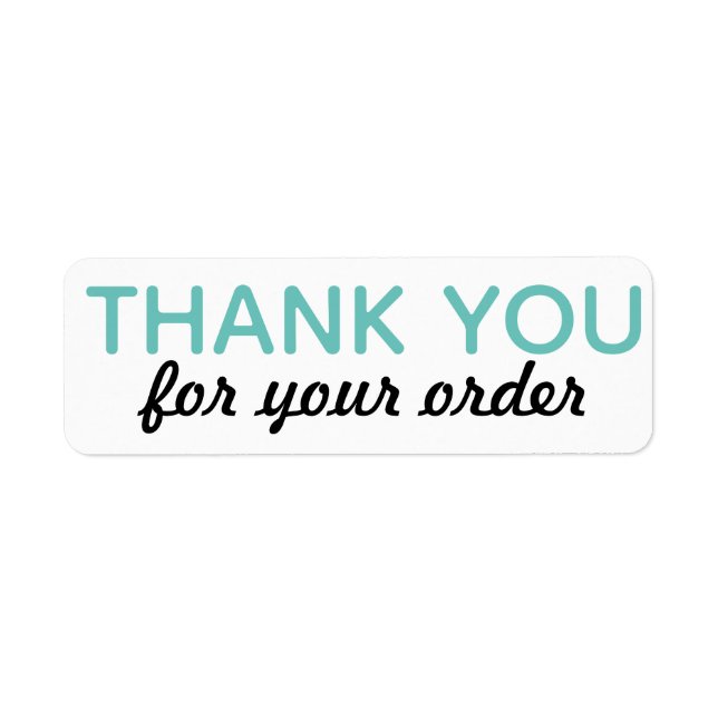 Merci pour vos autocollants de commande (Devant)