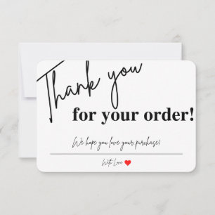 Merci pour vos cartes de visite de commande