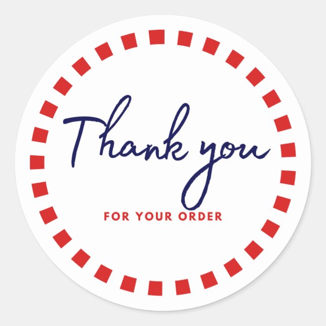 Merci pour vos Étiquettes d'affaires ronds de comm (Devant)