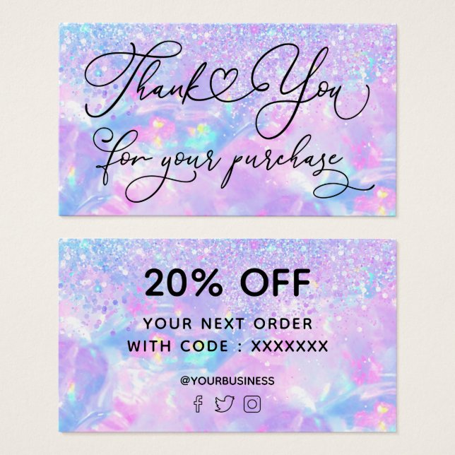 merci pour votre achat faux opale pailletée (Devant & derrière)