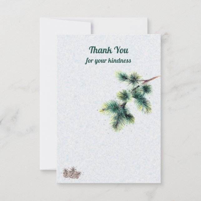 Merci pour votre carte Conifer Pinecones Kindness (Devant)