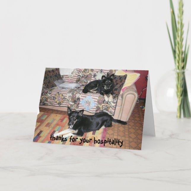 Merci pour votre carte d'accueil (chiens) (Devant)