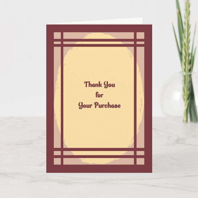 Merci pour votre carte d'achat (Devant)