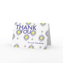 Merci pour votre carte d'amitié et de soutien