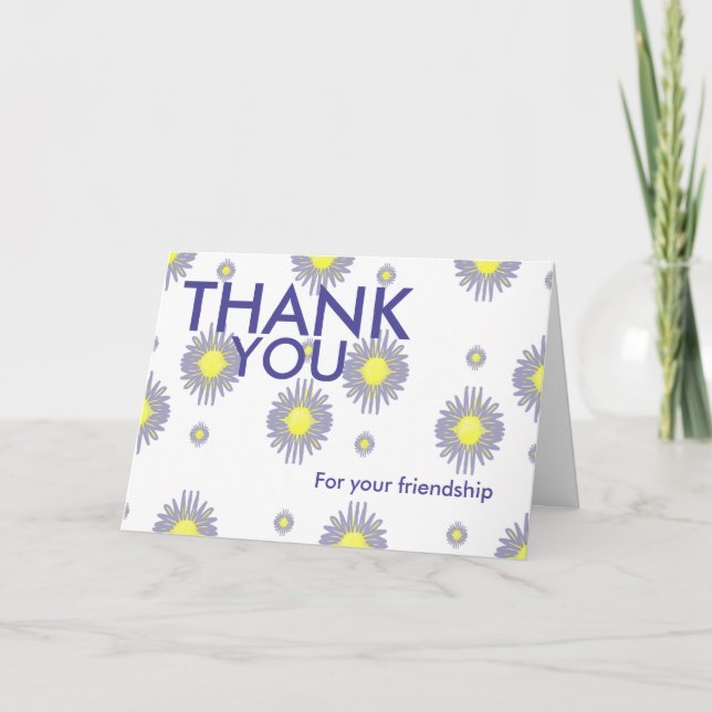 Merci pour votre carte d'amitié et de soutien (Devant)