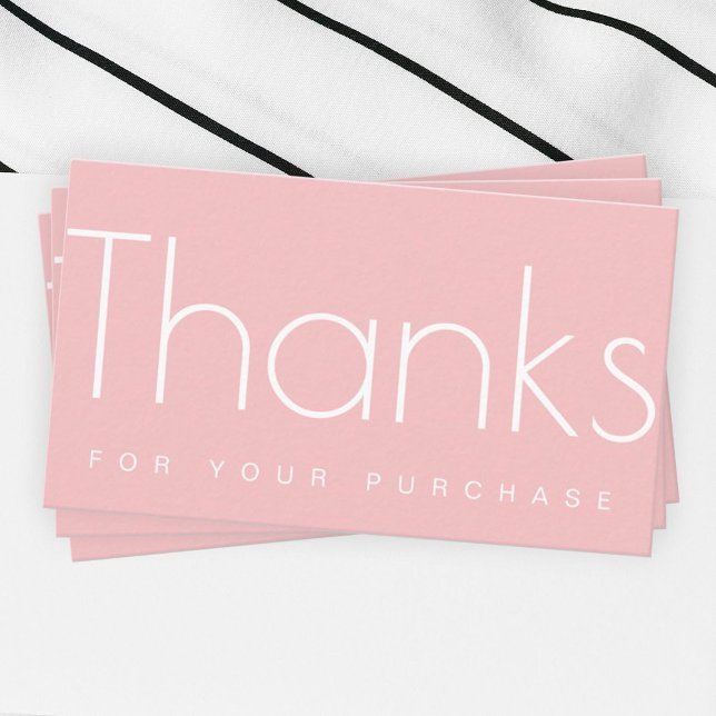 Merci pour votre Carte de visite rose achat (Créateur téléchargé)