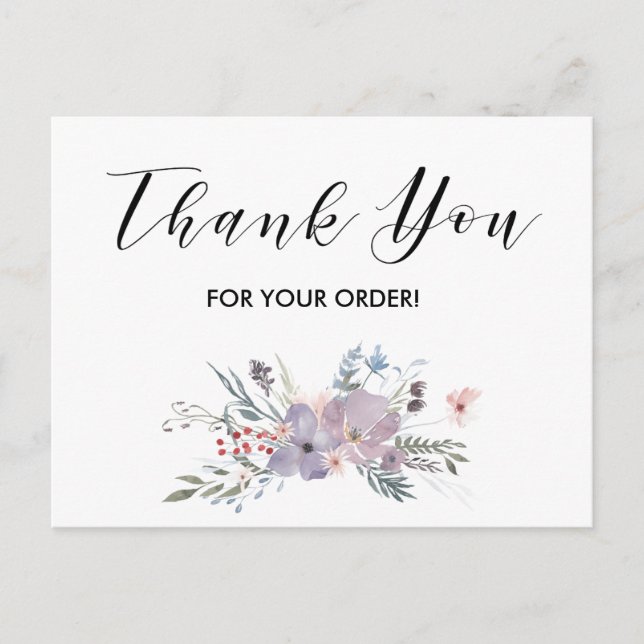 Merci pour votre carte d'ordre (Devant)