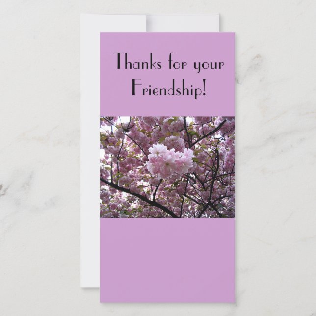 Merci pour votre carte photo d'amitié (Devant)