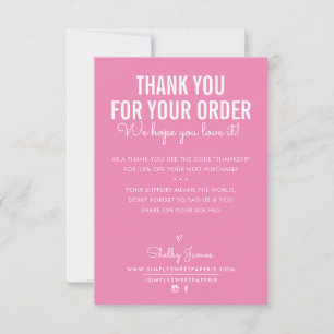 MERCI POUR VOTRE COMMANDE insérer rose blanche