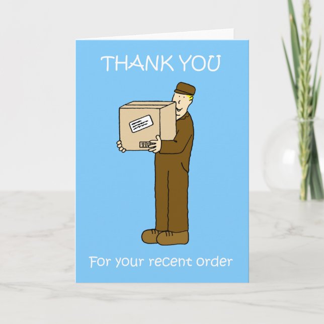 Merci pour votre commande récente. (Devant)
