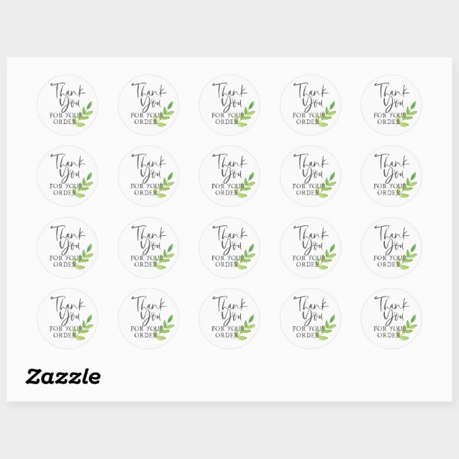 Merci pour votre commande STICKER (Feuille)