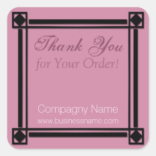 Merci pour votre commande Sticker rose corporatif