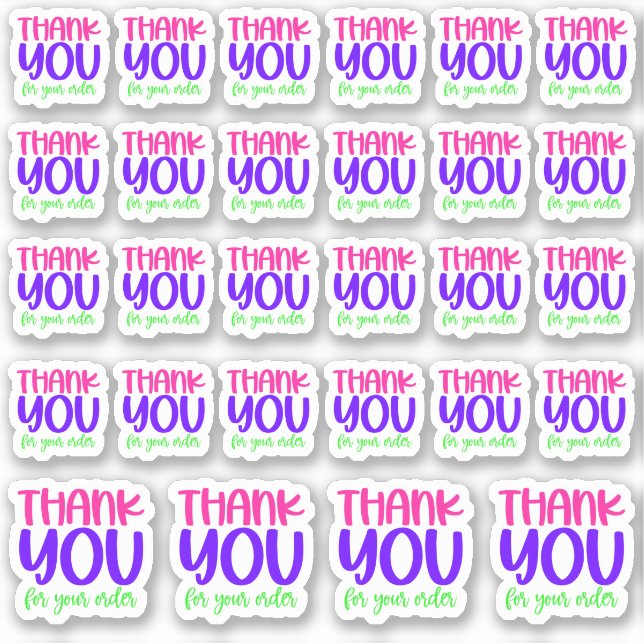 Merci Pour Votre Commande - Sticker Vinyl (Devant)