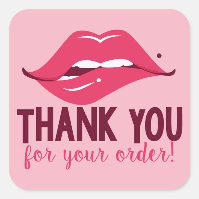 Merci pour votre commande - Stickers à lèvres (Devant)