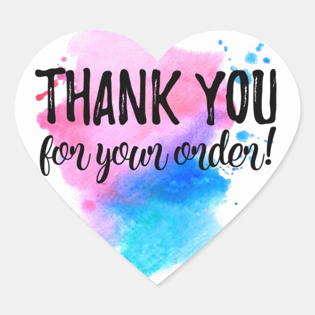 Merci pour votre étiquette de commande (Devant)