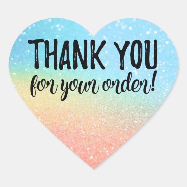 Merci pour votre étiquette de commande (Devant)