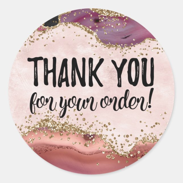 Merci pour votre étiquette de commande (Devant)