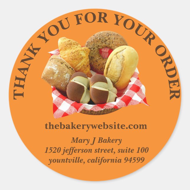 Merci Pour Votre Étiquette Personnalisé De Command (Devant)