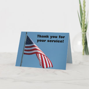 Merci pour votre service ! Carte de vœux