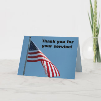 Merci pour votre service ! Carte de vœux