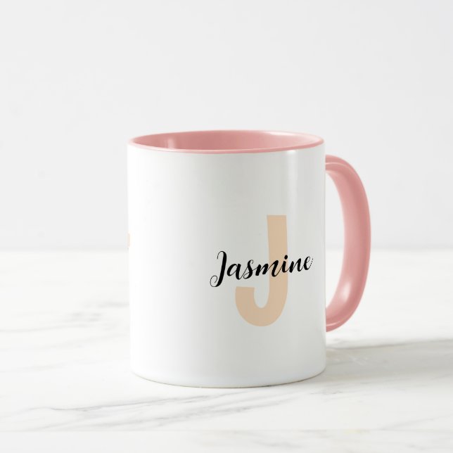 Merci pour vous avec le nom personnalisé Mug (Devant droit)