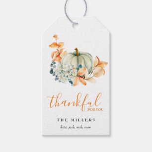 Merci pour vous Thanksgiving Gift Tag Étiquette ca