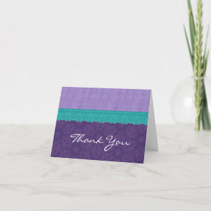 Merci pourpre et turquoise V2 de mariage de