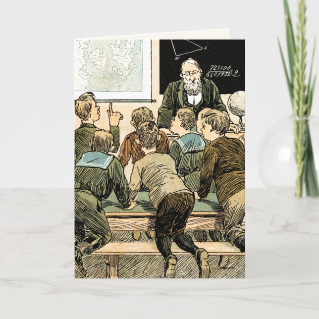 Merci, professeur. Carte d'art vintage (Devant)