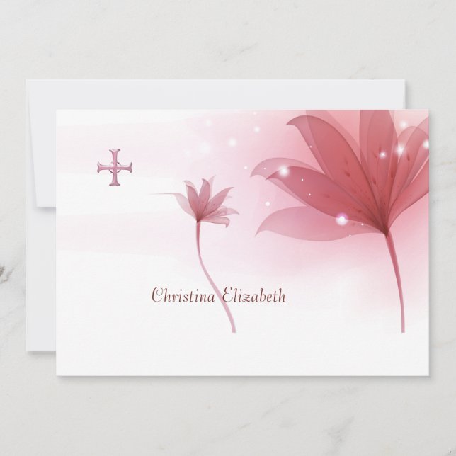 Merci religieux personnalisé par haute rose (Devant)