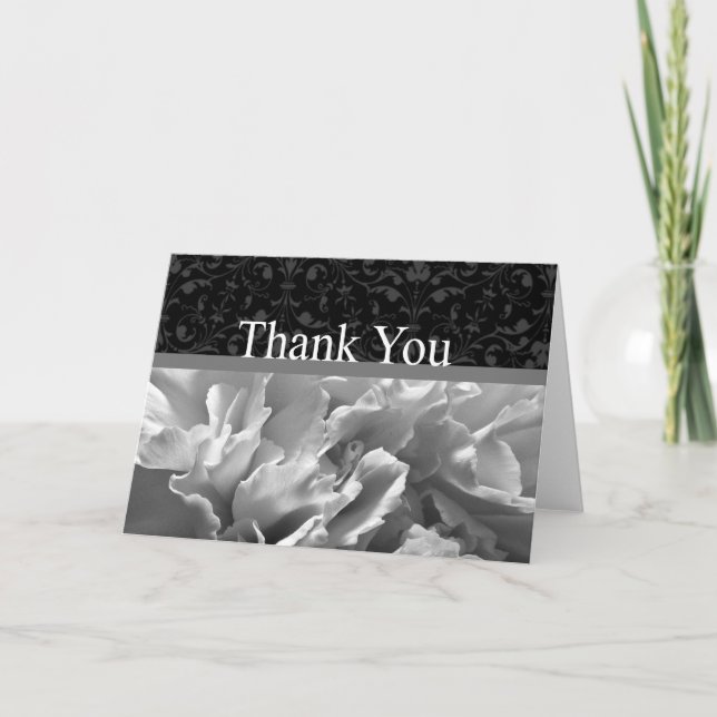 Merci Remerciements Floral Damask Blank (Devant)