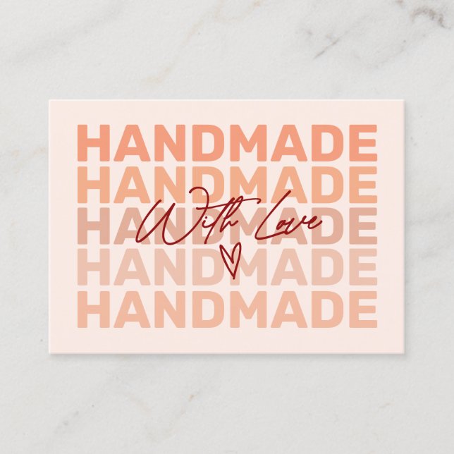 Merci rétro moderne Petit Carte de visite (Devant)