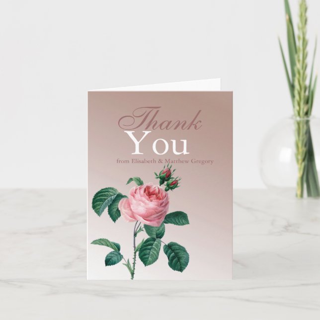 Merci rose de mariage de brume rose (Devant)