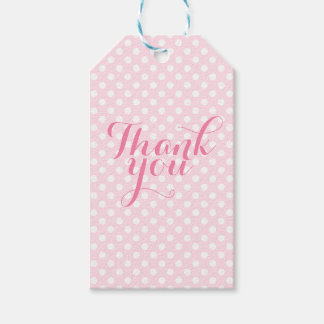 Merci rose étiquettes cadeaux