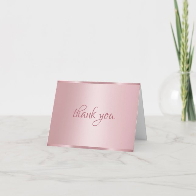 Merci Rose Gold manuscrit Texte tendance (Devant)