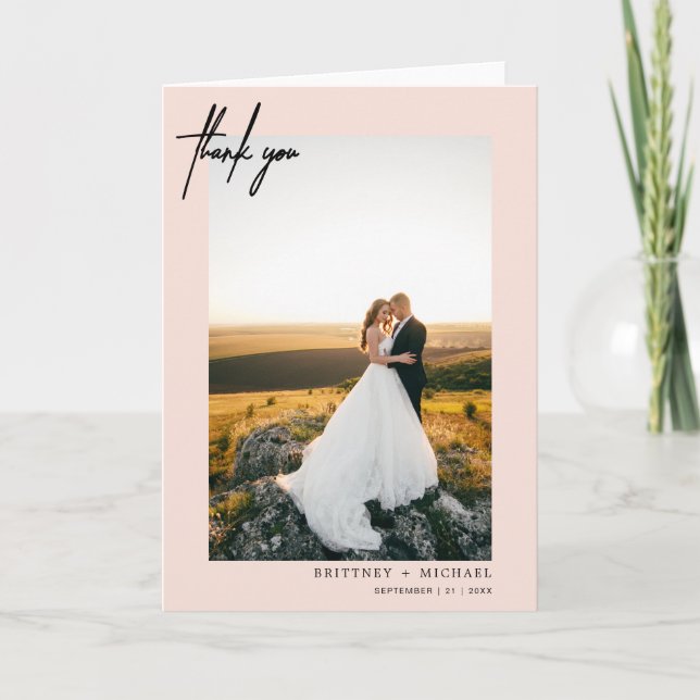 Merci rose pâle moderne (Devant)