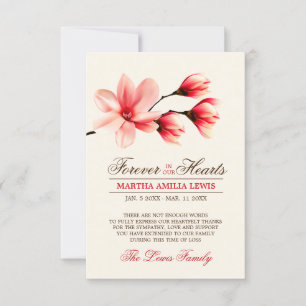 MERCI rose rouge de magnolia de fleur de sympathie