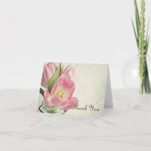 Merci rose vintage de pot de maçon de tulipes