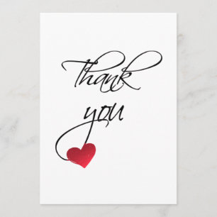 Merci rouge de mariage de coeur de belle