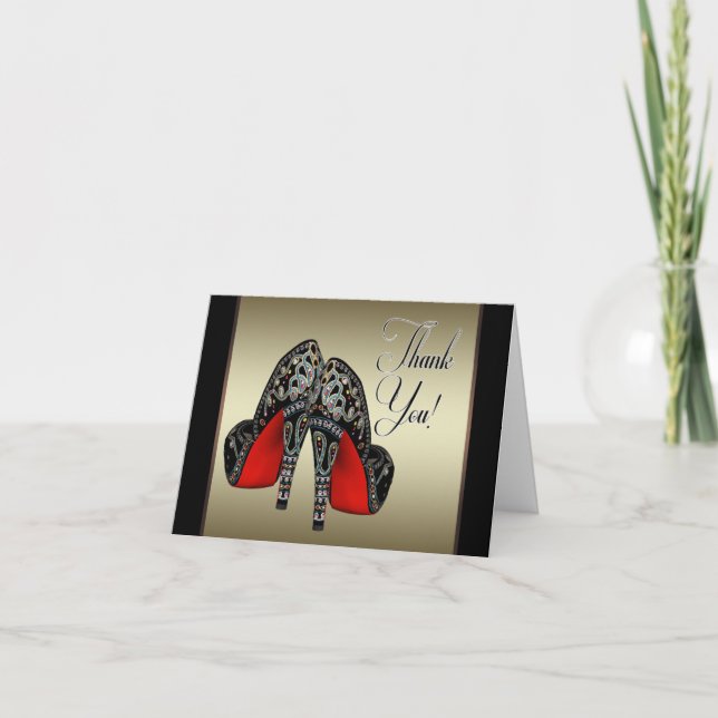 Merci rouge Noir Or Haut talons (Devant)