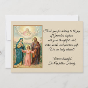 Merci saint baptismal de Jésus Mary Joesph de