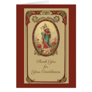 Merci saint de carte de sympathie funèbre
