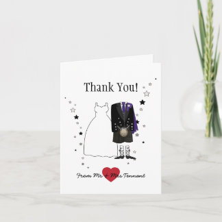 Merci Scottish Bride & Groom violet