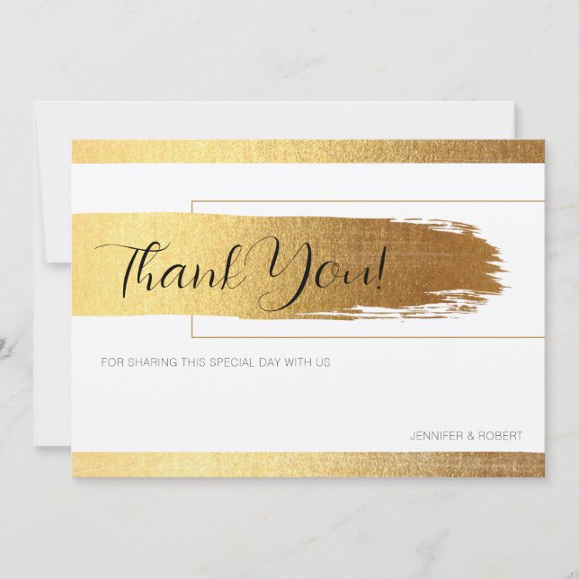 Merci script typographie bordure or (Devant)