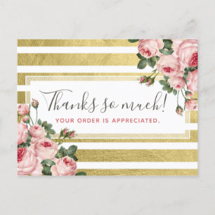 Merci Shabby Chic Roses Vintages & Carte Or