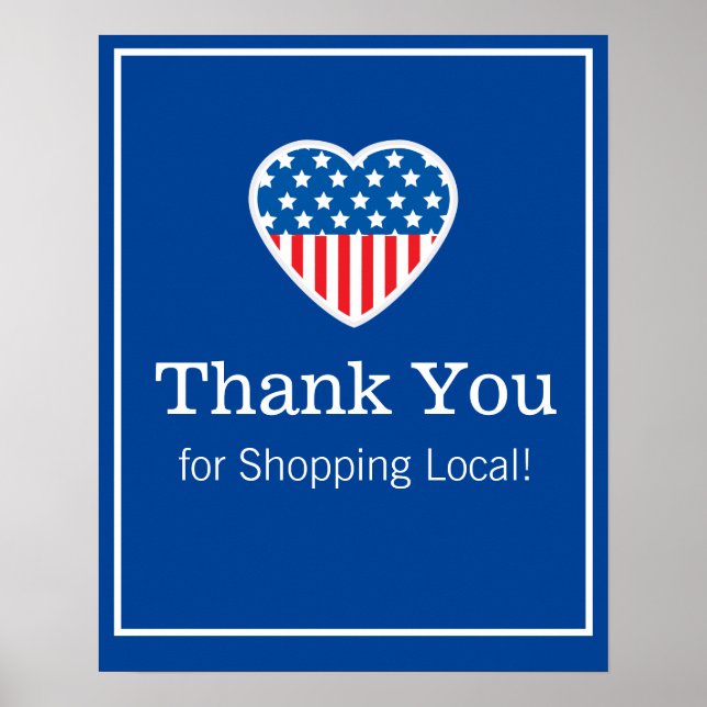 Merci Shopping Poster Patriotique Local (Devant)